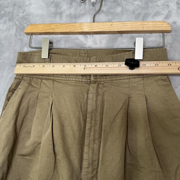 J Brand Pants Womens 27 Olive High Rise Pleated Tapered Linen Blend Pockets - Picture 9 of 12